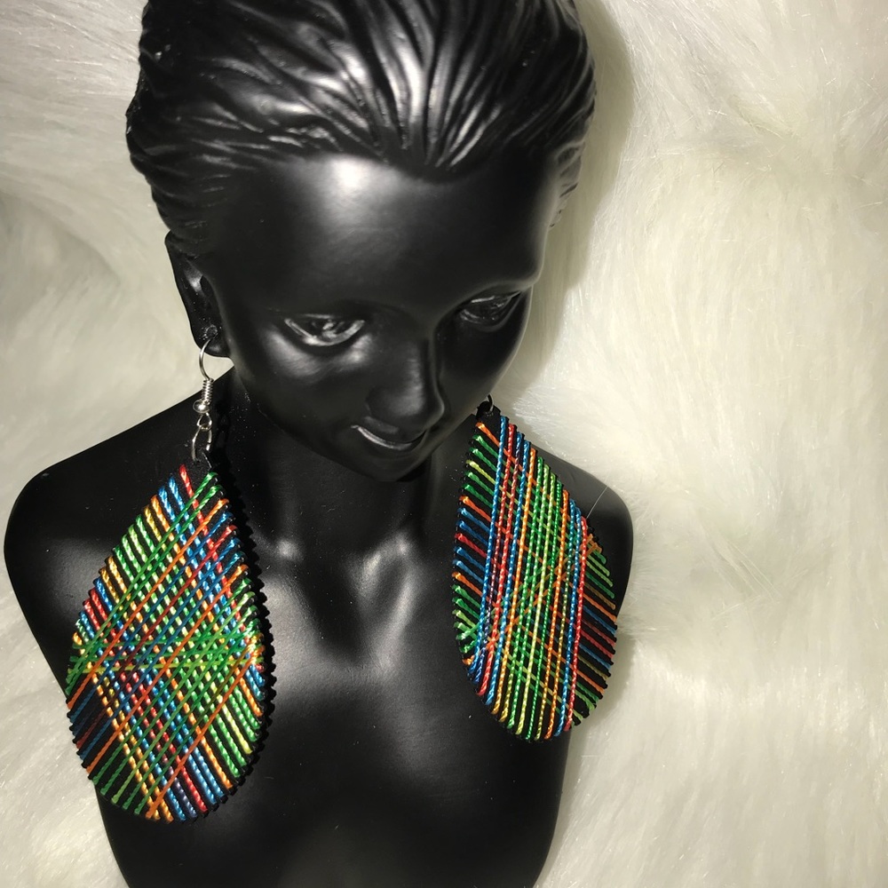 Hand crafted wooden earrings